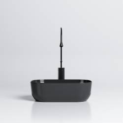 UMYWALKA NABLATOWA CERAMICZNA PROSTOKĄTNA MILO-BL-370 CZARNA MILO-BL-370