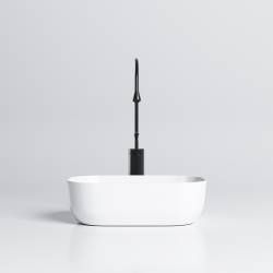 UMYWALKA NABLATOWA CERAMICZNA PROSTOKĄTNA MILO-WH-370 BIAŁA MILO-WH-370