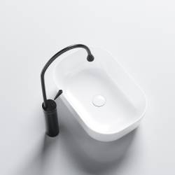 UMYWALKA NABLATOWA CERAMICZNA PROSTOKĄTNA MILO-WH-370 BIAŁA MILO-WH-370
