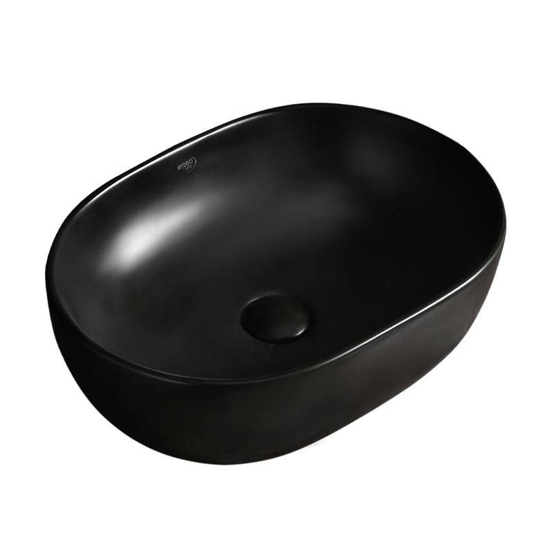 UMYWALKA NABLATOWA CERAMICZNA OWALNA NEO-MTB-480 CZARNY MAT NEO-MTB-480