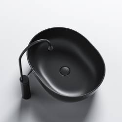 UMYWALKA NABLATOWA CERAMICZNA OWALNA NEO-MTB-480 CZARNY MAT NEO-MTB-480