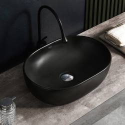 UMYWALKA NABLATOWA CERAMICZNA OWALNA NEO-MTB-480 CZARNY MAT NEO-MTB-480