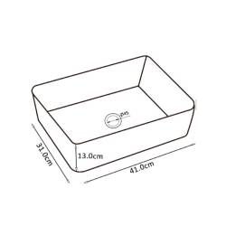 UMYWALKA NABLATOWA CERAMICZNA PROSTOKĄTNA LUXO-BL-410 CZARNY LUXO-BL-410