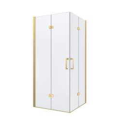 KABINA PRYSZNICOWA KWADRATOWA KZ08C ZŁOTY SZCZOTKOWANY 90x90 CM KZ08C-GL-BR-90
