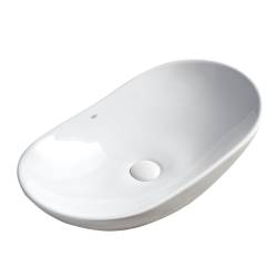UMYWALKA NABLATOWA CERAMICZNA OWALNA LAVI-WH-625 BIAŁA LAVI-WH-625