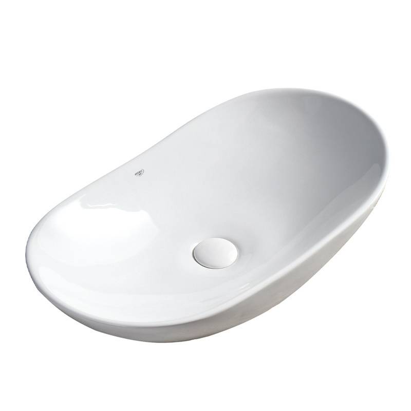 UMYWALKA NABLATOWA CERAMICZNA OWALNA LAVI-WH-625 BIAŁA LAVI-WH-625
