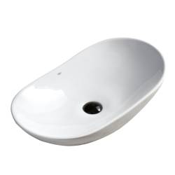 UMYWALKA NABLATOWA CERAMICZNA OWALNA LAVI-WH-625 BIAŁA LAVI-WH-625