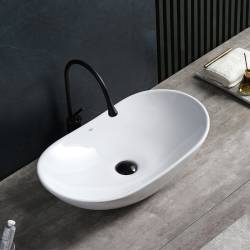 UMYWALKA NABLATOWA CERAMICZNA OWALNA LAVI-WH-625 BIAŁA LAVI-WH-625