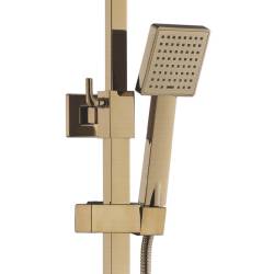 BATERIA PRYSZNICOWA ŁAZIENKOWA Z DESZCZOWNICĄ F170C ZŁOTA SZCZOTKOWANA F170C-GL-BR