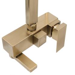 BATERIA PRYSZNICOWA ŁAZIENKOWA Z DESZCZOWNICĄ F170C ZŁOTA SZCZOTKOWANA F170C-GL-BR