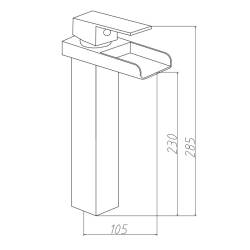 BATERIA UMYWALKOWA ŁAZIENKOWA STOJĄCA F012H-CH CHROM F012H-CH