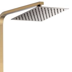 BATERIA PRYSZNICOWA Z TERMOSTATEM DESZCZOWNICĄ T153 ZŁOTA SZCZOTKOWANA T153-GL-BR