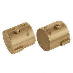 BATERIA PRYSZNICOWA Z TERMOSTATEM I DESZCZOWNICĄ T151-GL-BR ZŁOTA SZCZOTKOWANA T151-GL-BR