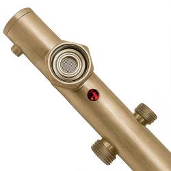 BATERIA PRYSZNICOWA Z TERMOSTATEM I DESZCZOWNICĄ T151-GL-BR ZŁOTA SZCZOTKOWANA T151-GL-BR