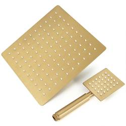BATERIA PRYSZNICOWA Z TERMOSTATEM I DESZCZOWNICĄ T151-GL-BR ZŁOTA SZCZOTKOWANA T151-GL-BR