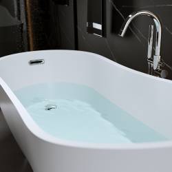 WANNA WOLNOSTOJĄCA FORTE 520B BIAŁA PRZELEW CHROM 160x75 CM FORTE-520B-160X75