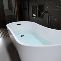 WANNA WOLNOSTOJĄCA FORTE 520B BIAŁA PRZELEW CZARNY 160x75