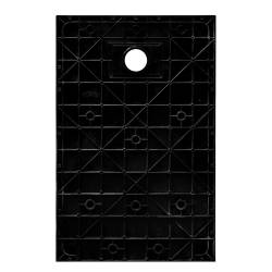 BRODZIK PRYSZNICOWY KAMIENNY PROSTOKĄTNY SLIMRIKO CZARNY 130x90 CM RIKO-BL-130X90
