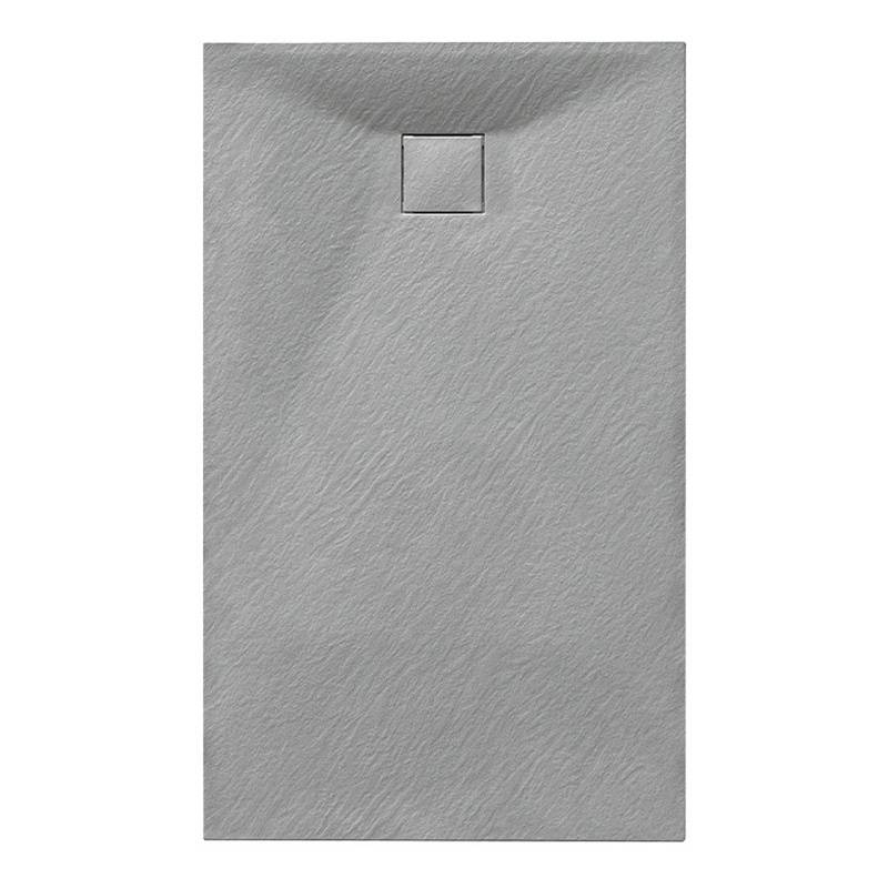 BRODZIK PRYSZNICOWY KAMIENNY PROSTOKĄTNY SLIM RIKO SZARY 90x70 CM RIKO-GR-90X70