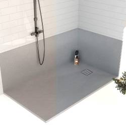 BRODZIK PRYSZNICOWY KAMIENNY PROSTOKĄTNY SLIM RIKO SZARY 140x80 CM RIKO-GR-140X80