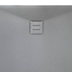 BRODZIK PRYSZNICOWY KAMIENNY PROSTOKĄTNY SLIM RIKO SZARY 130x90 CM RIKO-GR-130X90