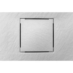 BRODZIK PRYSZNICOWY KAMIENNY PROSTOKĄTNY SLIM RIKO BIAŁY 90x80 CM RIKO-WH-90X80