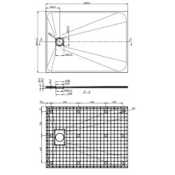 BRODZIK PRYSZNICOWY KAMIENNY PROSTOKĄTNY SLIM RIKO BIAŁY 120x90 CM RIKO-WH-120X90
