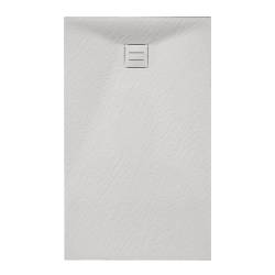 BRODZIK PRYSZNICOWY KAMIENNY PROSTOKĄTNY SLIM RIKO BIAŁY 100x80 CM RIKO-WH-100X80