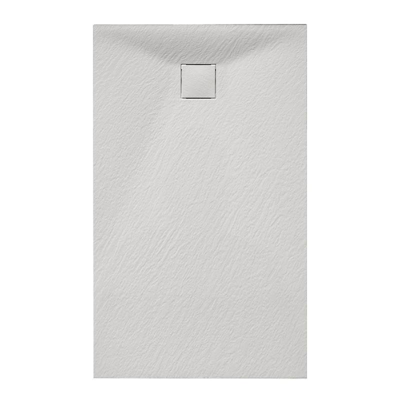 BRODZIK PRYSZNICOWY KAMIENNY PROSTOKĄTNY SLIM RIKO BIAŁY 100x70 CM RIKO-WH-100X70