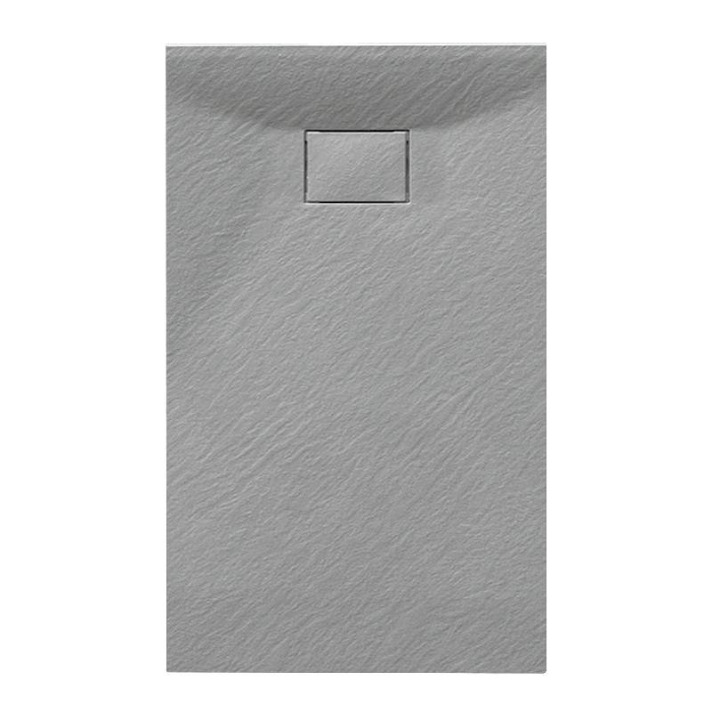 BRODZIK PRYSZNICOWY KAMIENNY PROSTOKĄTNY SLIM JUKO SZARY 90x80 CM JUKO-GR-90X80