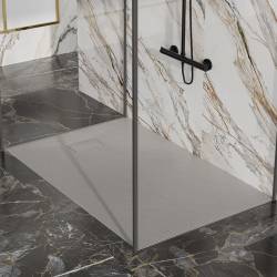 BRODZIK PRYSZNICOWY KAMIENNY PROSTOKĄTNY SLIM JUKO SZARY 120x80 CM JUKO-GR-120X80