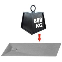 BRODZIK PRYSZNICOWY KAMIENNY PROSTOKĄTNY SLIM JUKO SZARY 120x70 CM JUKO-GR-120X70