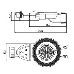 BRODZIK PRYSZNICOWY KAMIENNY PROSTOKĄTNY SLIM JUKO CZARNY 140x80 CM JUKO-BL-140X80