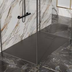 BRODZIK PRYSZNICOWY KAMIENNY PROSTOKĄTNY SLIM JUKO CZARNY 130x90 CM JUKO-BL-130X90