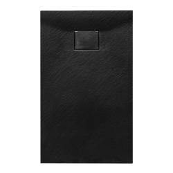 BRODZIK PRYSZNICOWY KAMIENNY PROSTOKĄTNY SLIM JUKO CZARNY 130x80 CM JUKO-BL-130X80
