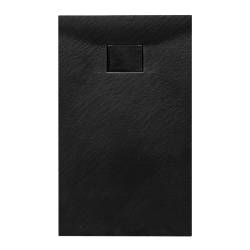 BRODZIK PRYSZNICOWY KAMIENNY PROSTOKĄTNY SLIM JUKO CZARNY 120x70 CM JUKO-BL-120X70