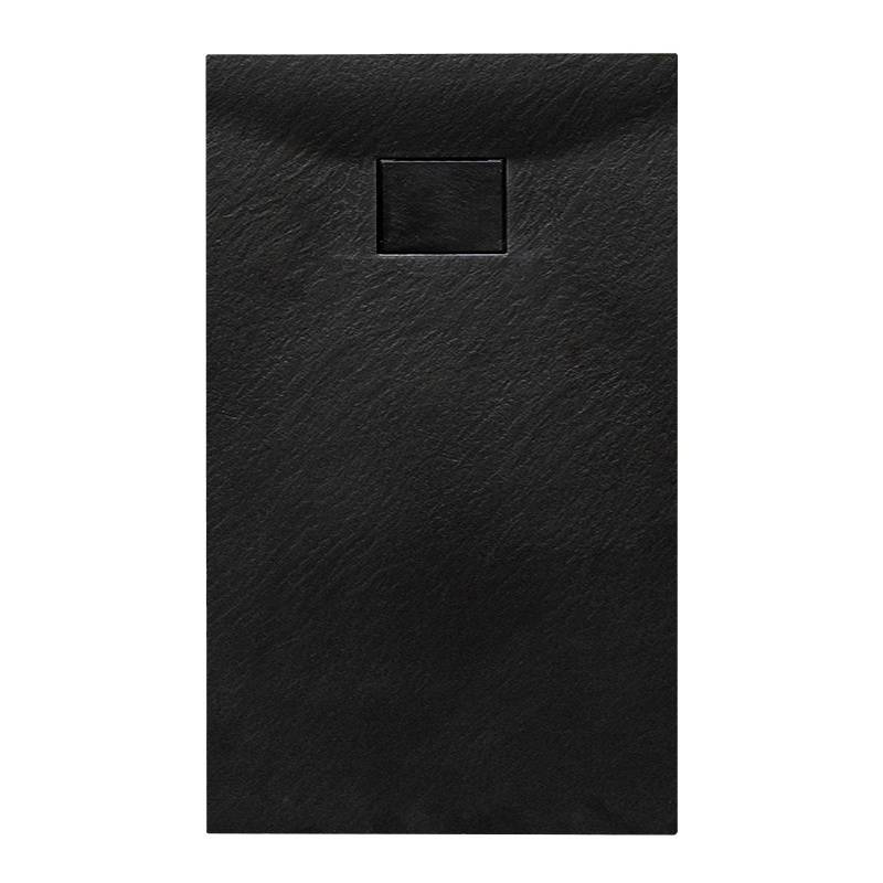 BRODZIK PRYSZNICOWY KAMIENNY PROSTOKĄTNY SLIM JUKO CZARNY 120x70 CM JUKO-BL-120X70