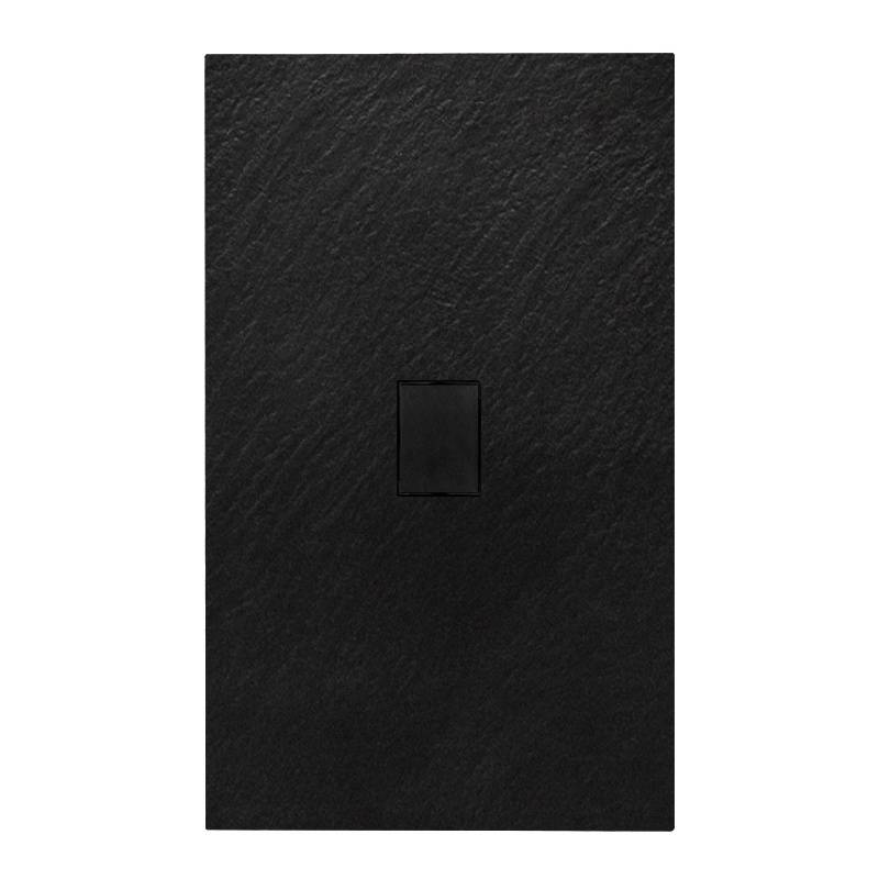 BRODZIK PRYSZNICOWY KAMIENNY PROSTOKĄTNY SLIM JUKO CZARNY 120x100 CM JUKO-BL-120X100