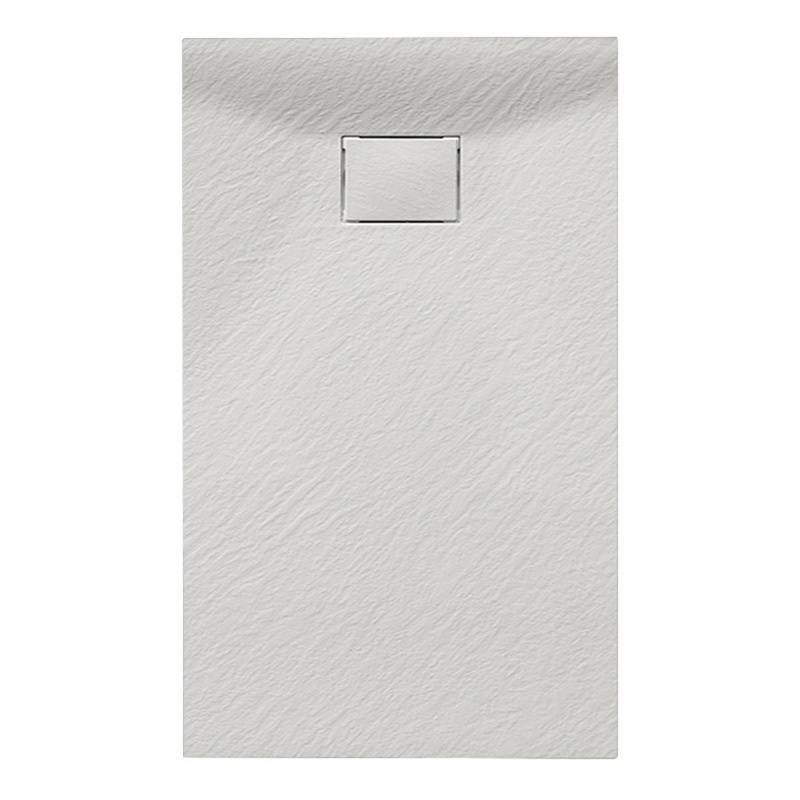 BRODZIK PRYSZNICOWY KAMIENNY PROSTOKĄTNY SLIM JUKO BIAŁY 90x80 CM JUKO-WH-90X80