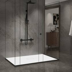 BRODZIK PRYSZNICOWY KAMIENNY PROSTOKĄTNY SLIM JUKO BIAŁY 120x100 CM JUKO-WH-120X100