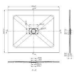 BRODZIK PRYSZNICOWY KAMIENNY PROSTOKĄTNY SLIM JUKO BIAŁY 120x100 CM JUKO-WH-120X100