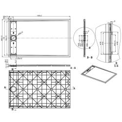 BRODZIK PRYSZNICOWY KAMIENNY PROSTOKĄTNY SLIM DEKO SZARY 130x80 CM DEKO-GR-130X80