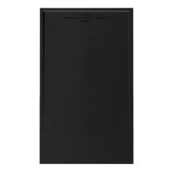 BRODZIK PRYSZNICOWY KAMIENNY PROSTOKĄTNY SLIM DEKO CZARNY 140x80 CM DEKO-BL-140X80