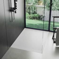BRODZIK PRYSZNICOWY KAMIENNY PROSTOKĄTNY SLIM DEKO BIAŁY 130x90 CM DEKO-WH-130X90