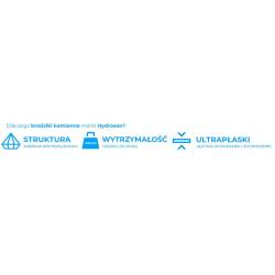 BRODZIK PRYSZNICOWY KAMIENNY PIĘCIOKĄTNY SLIM RAVE CZARNY 90x90 CM RAVE-BL-90