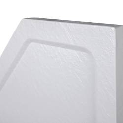 BRODZIK PRYSZNICOWY KAMIENNY PIĘCIOKĄTNY RAVE BIAŁY 90x90 CM RAVE-WH-90