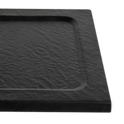 BRODZIK PRYSZNICOWY KAMIENNY KWADRATOWY SLIM SILK CZARNY 100x90 CM SILK-BL-100X90