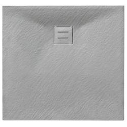BRODZIK PRYSZNICOWY KAMIENNY KWADRATOWY SLIM RIKO SZARY 90x90 CM RIKO-GR-90