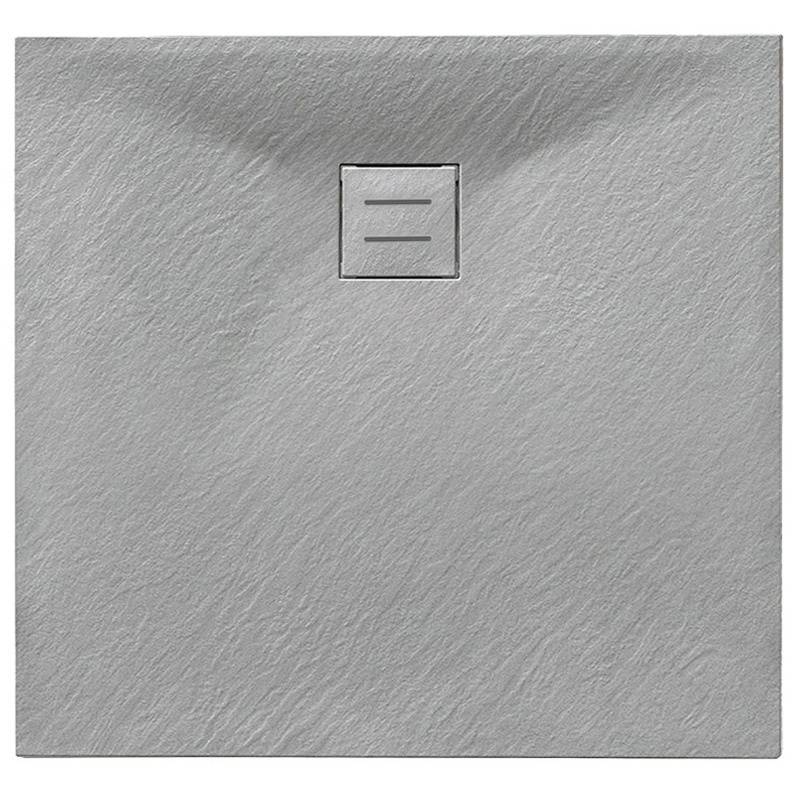 BRODZIK PRYSZNICOWY KAMIENNY KWADRATOWY SLIM RIKO SZARY 90x90 CM RIKO-GR-90