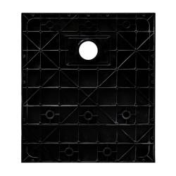 BRODZIK PRYSZNICOWY KAMIENNY KWADRATOWY SLIM RIKO CZARNY 80x80 CM RIKO-BL-80